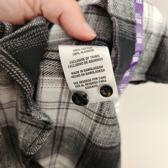 Woolrich top NWT men's XXL ultimate flannel button down black white - Picture 4 of 6